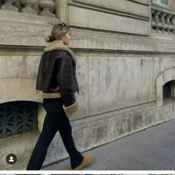 ZARA FAUX FUR DOUBLE FACED JACKET - Picture 10 of 13